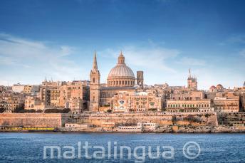 Vue de Valletta depuis le ferry de Sliema