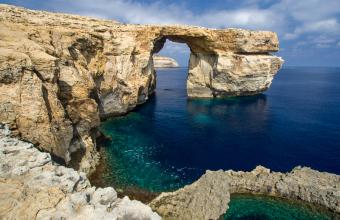 Vue de l'Azure Window à Gozo