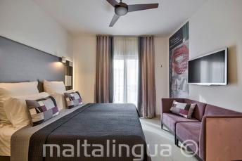 Chambre double à l'Hôtel Valentina Malta