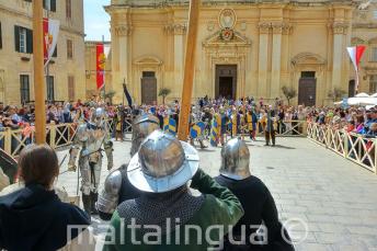 Représentation d'une bataille médiéval à Mdina