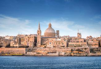 Vue de Valletta depuis le ferry de Sliema